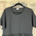 Aritzia Wilfred Macee Top Peplum Blouse Black Women's XXS Oversized Lightweight Photo 1