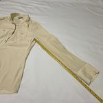 Cache Long Sleeve Button Up Collared Blouse Sz L Large Has Stains Photo 3