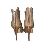 Stuart Weitzman In & Out Tan Nubuck Peep Toe Stiletto Bootie size 10 Photo 1