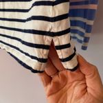 Boden Navy White Colorful Striped Long Sleeve Tee Crewneck Women's size 8 Photo 4