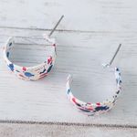 Vintage Stud Earrings Spotted Hoop Like Photo 3