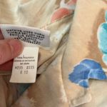 Vintage 70s floral polyester disco shirt Tan Size M Photo 4