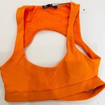 ZARA  Orange Textured Ribbed Back Cutout
Bikini Swim Top NWT Photo 5