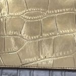 Estée Lauder Estee Lauder Gold Croc Embossed Faux Leather Zipper Pouch Cosmetic Bag Photo 3
