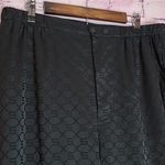 SAVAGE X FENTY GRAPHIC BRAND PRINTED ALL BLACK SATIN WIDE LEG PJ SLEEP PANTS L Size L Photo 2