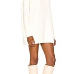 Free People  Ottoman Slouchy Tunic Sweater Dress in Ivory Size Large Photo 10