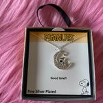 NWT Peanuts Snoopy Two Tone 18k Gold Plated Cubic Zirconia Pendant Necklace Silver Photo 1