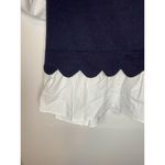 Sugar Lips  Off The Shoulder Top Small Navy White Short Sleeve Ruffle Blouse XS Photo 2