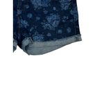 Maurice's  Womens Shorts Floral Stretch Denim Cotton Blend Cuff Raw‎ Hem Blue 5/6 Photo 1