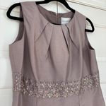 David's Bridal Taupe Beaded Dress and Jacket Set Ensemble Size 12 Wedding Attire Photo 4