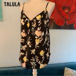 Talula  Black floral Cami Swing Tank Top Women's Size S small Photo 1
