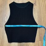 Babaton  Womens Solid Black Sculpt Knit Cropped Racerback Ribbed Tank Size XS Photo 2