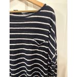 Vince  100% Linen Mixed Stripe Single Pocket Long Sleeve Women's Tunic, L Photo 1