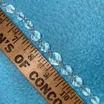 AURORA BOREALIS crystal beaded choker necklace vintage 1950 elegant size 16” Silver Photo 7