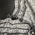 Urban Outfitters  Navy Blue Floral Ruched Crop Top Cap Sleeves Size XS Photo 7