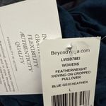 Beyond Yoga  Featherweight Moving On Cropped Pullover, Blue Gem, Sz Large New Photo 3