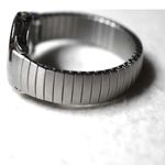 Timex Vintage  Indiglo Military Dail Silver Tone Metal 6" Stretch Working Watch Photo 3