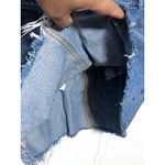 We The Free Free People Cosmico Flirt Denim Jean Mini Skirt 29 Pleated Raw Hem Retro Boho Photo 4