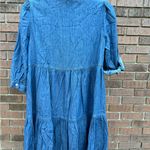 Tommy Hilfiger Chambray Denim Blue Popover Tiered Shirt Dress Womens Size 8 New Photo 7