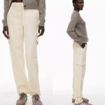 Wilfred Free Beige Cream High Rise Waist Cargo Pants 4 Photo 3
