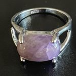Amethyst Purple S925 silver ring size 8 Photo 0