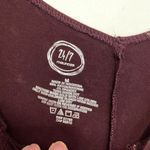 Maurice's  24/7 Patterned Tee Lattice V-Neckline Burgundy Maroon Red 3/4 Sleeve M Photo 5