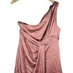 Dessy Collection One Shoulder Ruched Empire Waist Bridesmaid Formal Gown 16 3111 Pink Photo 2