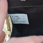 Adrienne Vittadini Snakeskin Gold Leather Clutch Chain Frame Shoulder Bag Photo 6