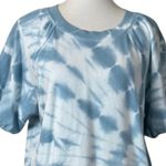 Z Supply Women's Blue White Tie Dye Short Sleeve Sweatshirt Top Size XL Photo 4