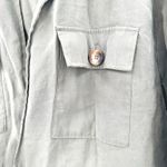 ZARA Size XL Long Sleeve Lightweight Jacket Green Ruffle Bottom Pockets Casual Photo 2