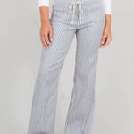 Anthropologie ’s Level 99 Elliot Linen-Blend Lounge Pants Nautical Stripe Size 32 Photo 2