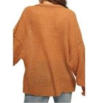 Free People  Lulu Oversized V-Neck Sweater in Birchwood Brown - Size: Large Photo 7