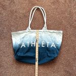 Athleta  Bag Beach  Gym  Tote Bag Blue Canvas Shopping Photo 4