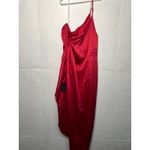 Lulus NEW  One Shoulder Satin Dress Red Size Small Photo 4
