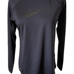 Nike Women's UPF 40+ Long Sleeve Standard Swim Shirt Dri-Fit NESSA421-001 Black Photo 0