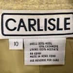 Carlisle Vintage wool and cashmere blend yellow blazer / jacket size 10 w flower Photo 5