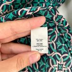 J.Crew 🦋 Lattice Medallion Teal Pale Pink Long Sleeve Blouse Cotton Silk Size 4 Photo 4