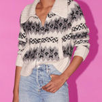 Saylor Daria Fair Isle Knit Cardigan Medium Photo 0
