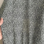 Sienna Sky  Dalmatian Print Black and White Button Down Peplum Blouse, Size Med Photo 14