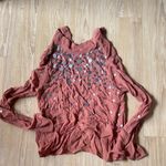 ZARA Terracotta Sequin Blouse Photo 0