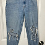 ZARA High Rise Blown Knee Straight Leg Jeans Light Wash Size 4 Photo 0