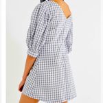 Urban Outfitters  puffy sleeves  Lena gingham mini dress blue size small Photo 2