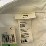 Paige Page Women’s White Cindy Crop Jeans W/Raw Hem Size 34-NWT Photo 4