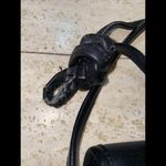 Coach Vintage  #9806 "Lindsay Bag" Black Leather‎ Crossbody W Strap Damage Photo 5