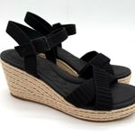 Vivaia Sally Pro Wedge Sandals Old Money Casual Knit Platform Comfort Black 8.5 Photo 0