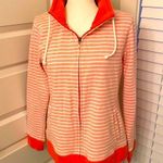 Gear for Sports || Coral/white striped zip up Photo 0