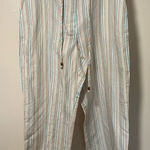 C.L.O.T.H.E.S Striped Linen Pants 54%linen 46%Rayon White Size XL Photo 0