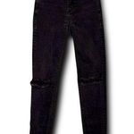 American Eagle Outfitters Black Super High Rise Jegging Jeans Distressed Knees Photo 0