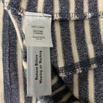 Madewell Navy Cream Striped Long Sleeve Boat Neck Cotton Tee XS Casual Coastal Photo 4