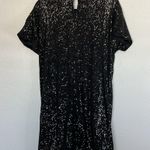 Hilary Radley NWT  Black Sequin Mini Dress sz S Photo 5